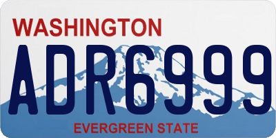WA license plate ADR6999