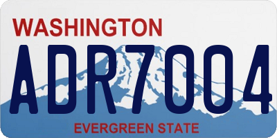 WA license plate ADR7004