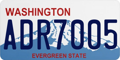 WA license plate ADR7005