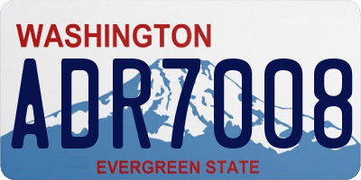 WA license plate ADR7008