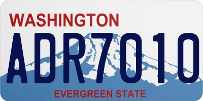 WA license plate ADR7010