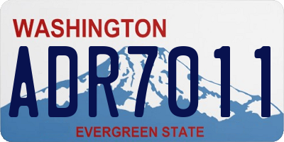 WA license plate ADR7011