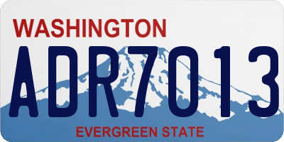 WA license plate ADR7013