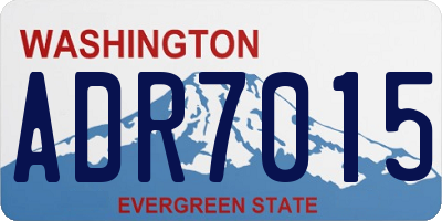 WA license plate ADR7015
