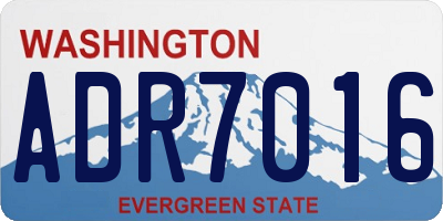 WA license plate ADR7016