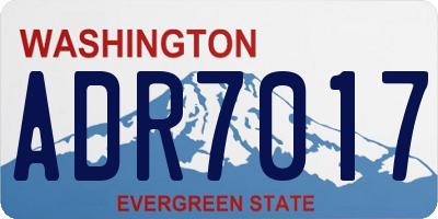 WA license plate ADR7017