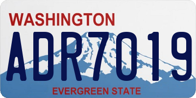 WA license plate ADR7019