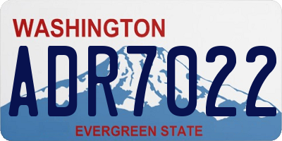 WA license plate ADR7022