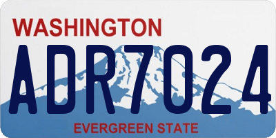 WA license plate ADR7024