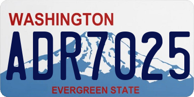 WA license plate ADR7025
