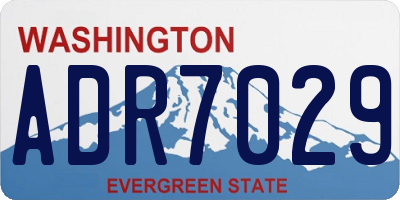WA license plate ADR7029