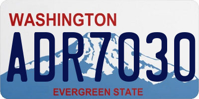 WA license plate ADR7030