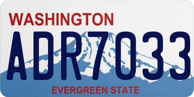 WA license plate ADR7033