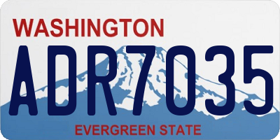 WA license plate ADR7035