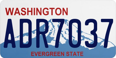 WA license plate ADR7037