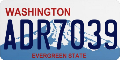 WA license plate ADR7039