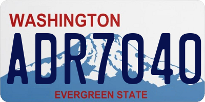 WA license plate ADR7040