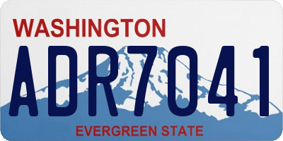 WA license plate ADR7041