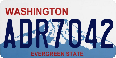 WA license plate ADR7042