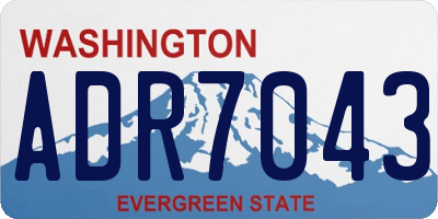 WA license plate ADR7043
