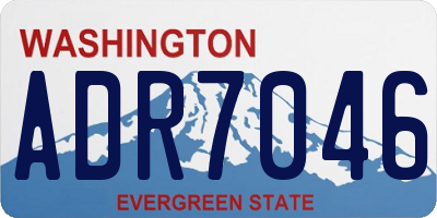 WA license plate ADR7046