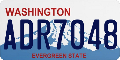 WA license plate ADR7048