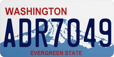 WA license plate ADR7049