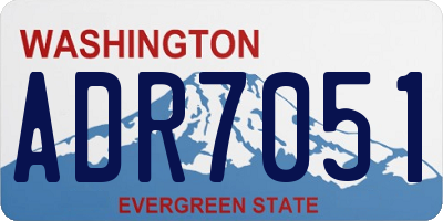 WA license plate ADR7051