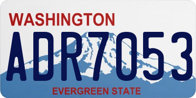 WA license plate ADR7053