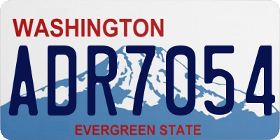 WA license plate ADR7054