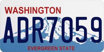 WA license plate ADR7059