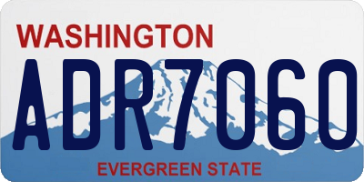 WA license plate ADR7060
