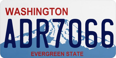 WA license plate ADR7066