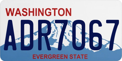 WA license plate ADR7067