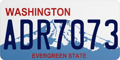WA license plate ADR7073