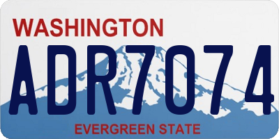 WA license plate ADR7074