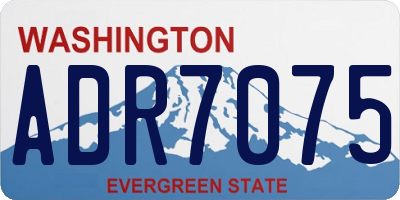 WA license plate ADR7075