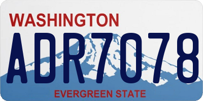 WA license plate ADR7078