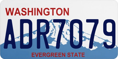 WA license plate ADR7079