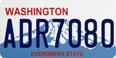 WA license plate ADR7080