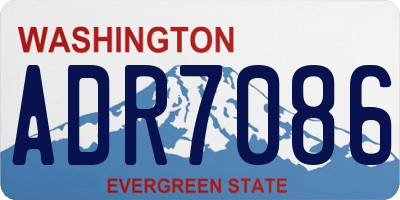 WA license plate ADR7086