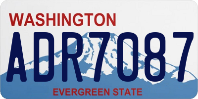 WA license plate ADR7087