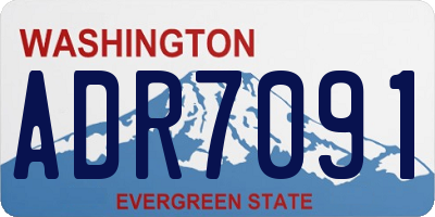 WA license plate ADR7091