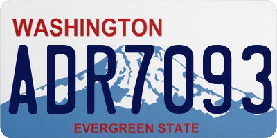 WA license plate ADR7093