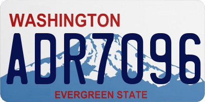 WA license plate ADR7096