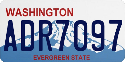 WA license plate ADR7097