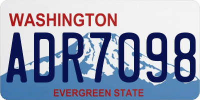 WA license plate ADR7098