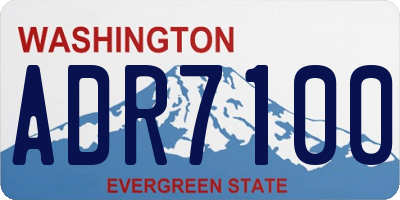 WA license plate ADR7100
