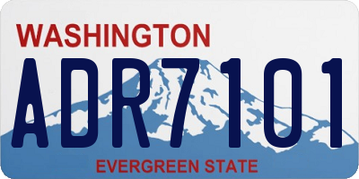 WA license plate ADR7101
