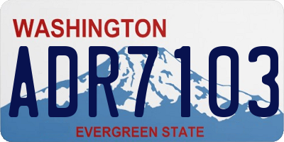 WA license plate ADR7103